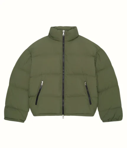 Cole Buxton Cropped Insulated Green Puffer