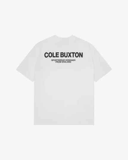 Cole Buxton HIGH TWIST COTTON WHITE T-SHIRT