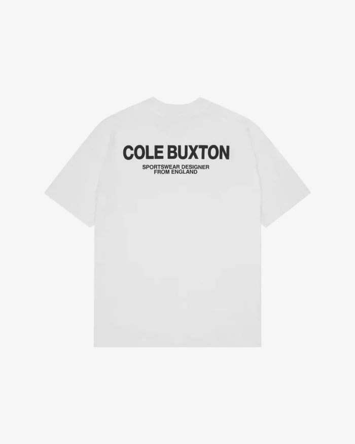 Cole Buxton HIGH TWIST COTTON WHITE T-SHIRT