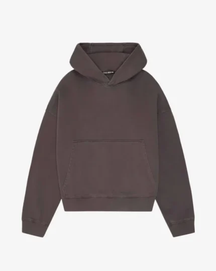 COLE BUXTON HEAVYWEIGHT CROPPED BROWN HOODIE