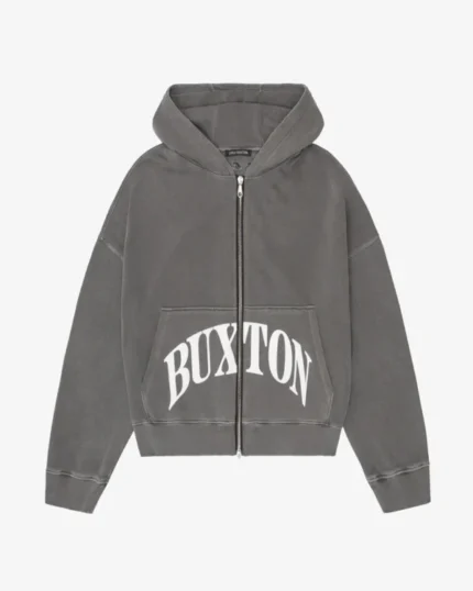 COLE BUXTON HEAVYWEIGHT CROPPED LOGO ZIP HOODIE