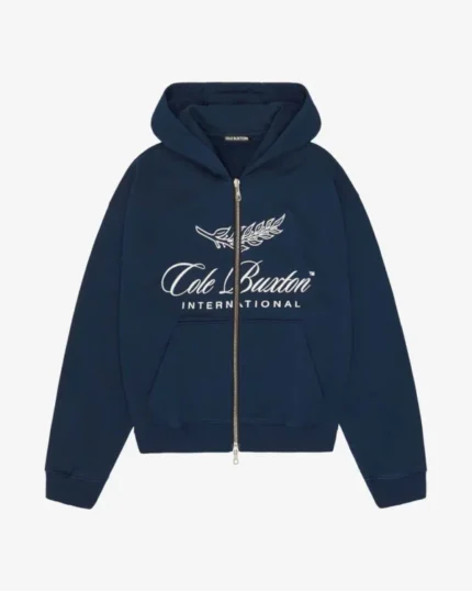 COLE BUXTON INTERNATIONAL ZIPPED BLUE HOODIE